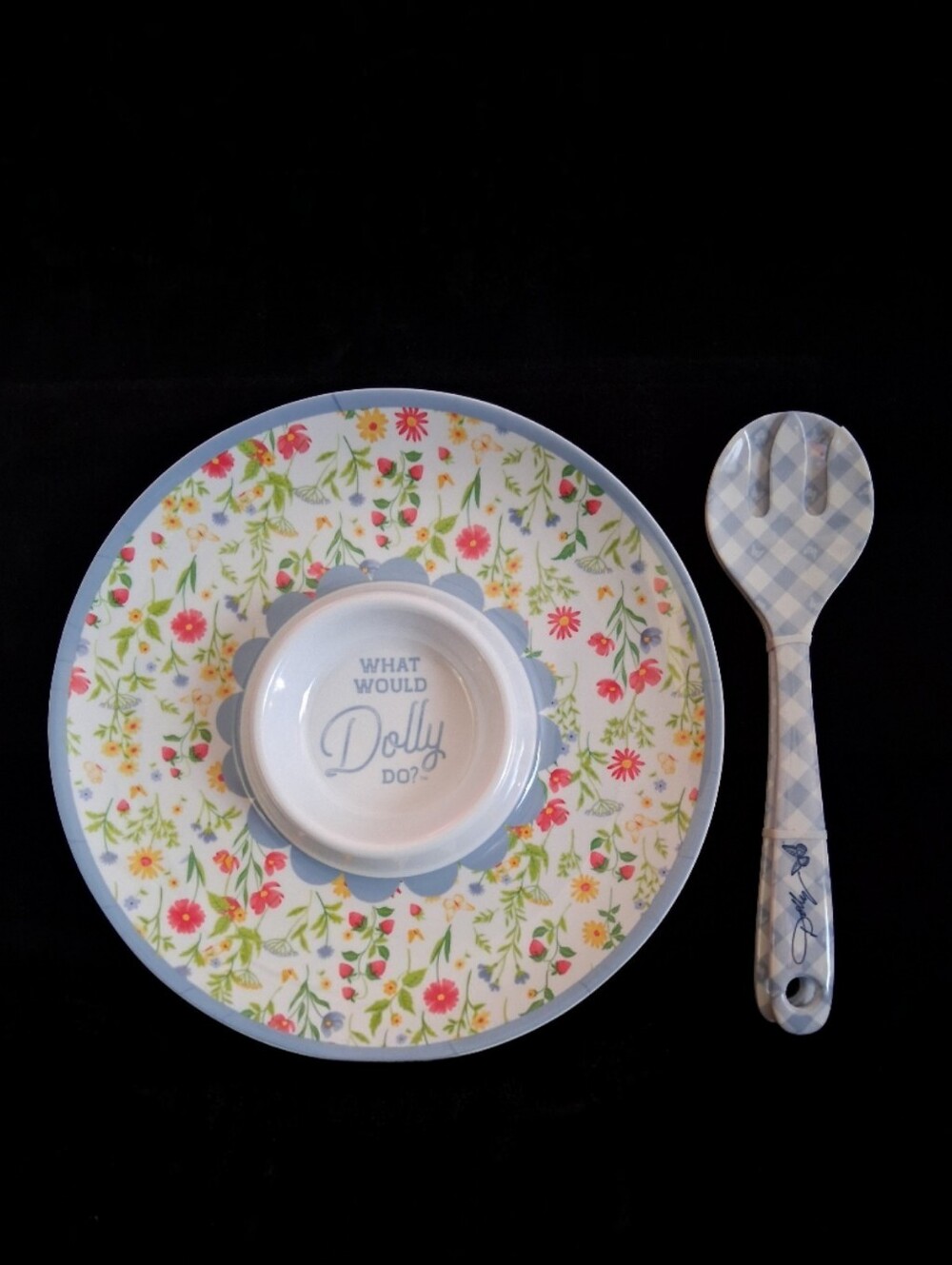 Dolly Parton Chip & Dip Tray Salad Serving Spoons